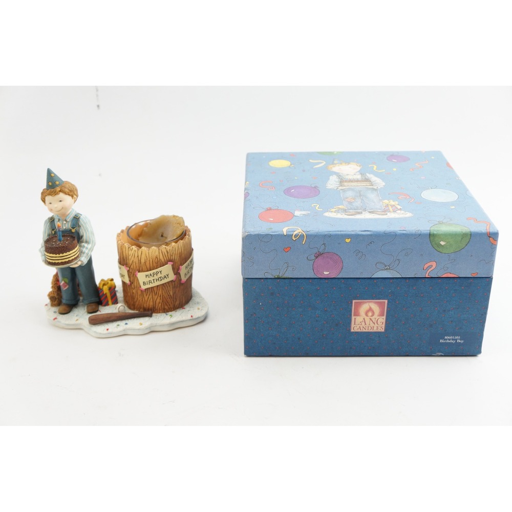 Lang Candles Figural Candle Holder Birthday Boy Blue Sherri Buck Baldwin Good
